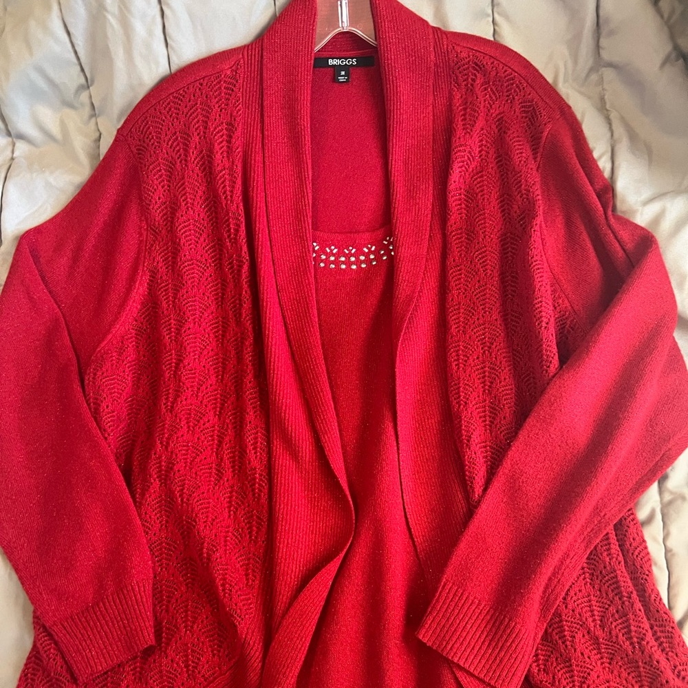 Red sweater, 3X, women’s SPARKLY